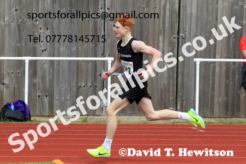 Boys Under-15s 800 metres, 2023 North Eastern Track and Field Champs., Middlesbrough Sports Village, Middlesbrough. Photo: David T. Hewitson/Sports for All Pics